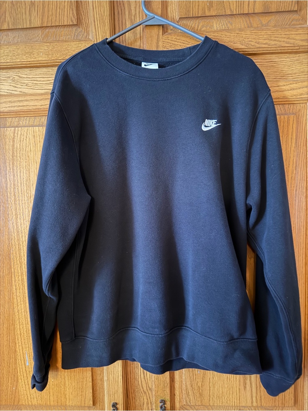 Nike Black Crewneck Sweatshirt with White Swoosh